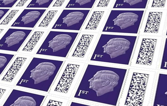 A sheet of postage stamps