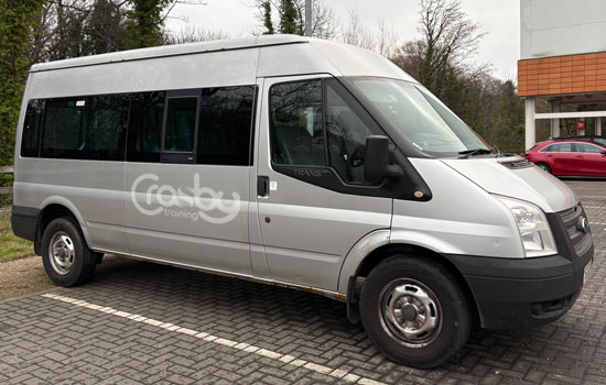 The Crosby Training minibus.