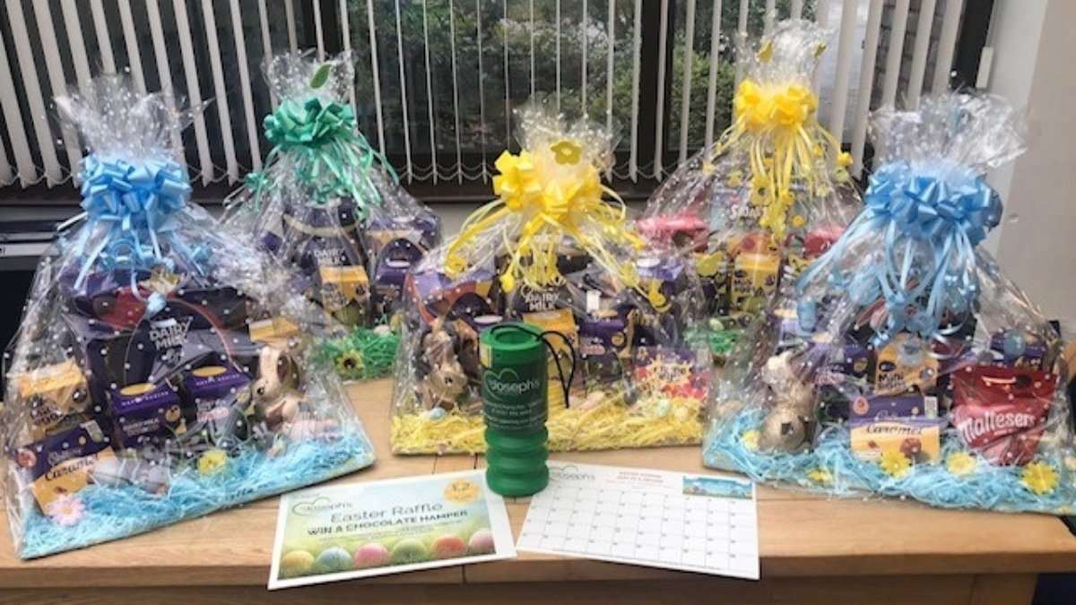 A variety of Easter eggs and raffle collection.